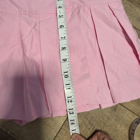 Zara ($65)Pink Pleated Mini Skort Skirt Size Medium NWT - Picture 5 of 6